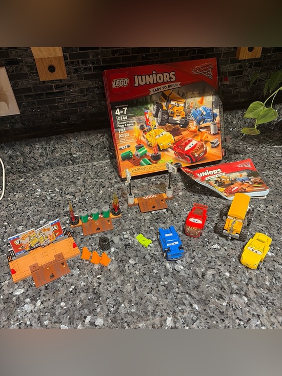Lego Other - Retired LEGO Juniors Disney Cars 3 Thunder Hollow Crazy 8 Race 10744 Incomplete